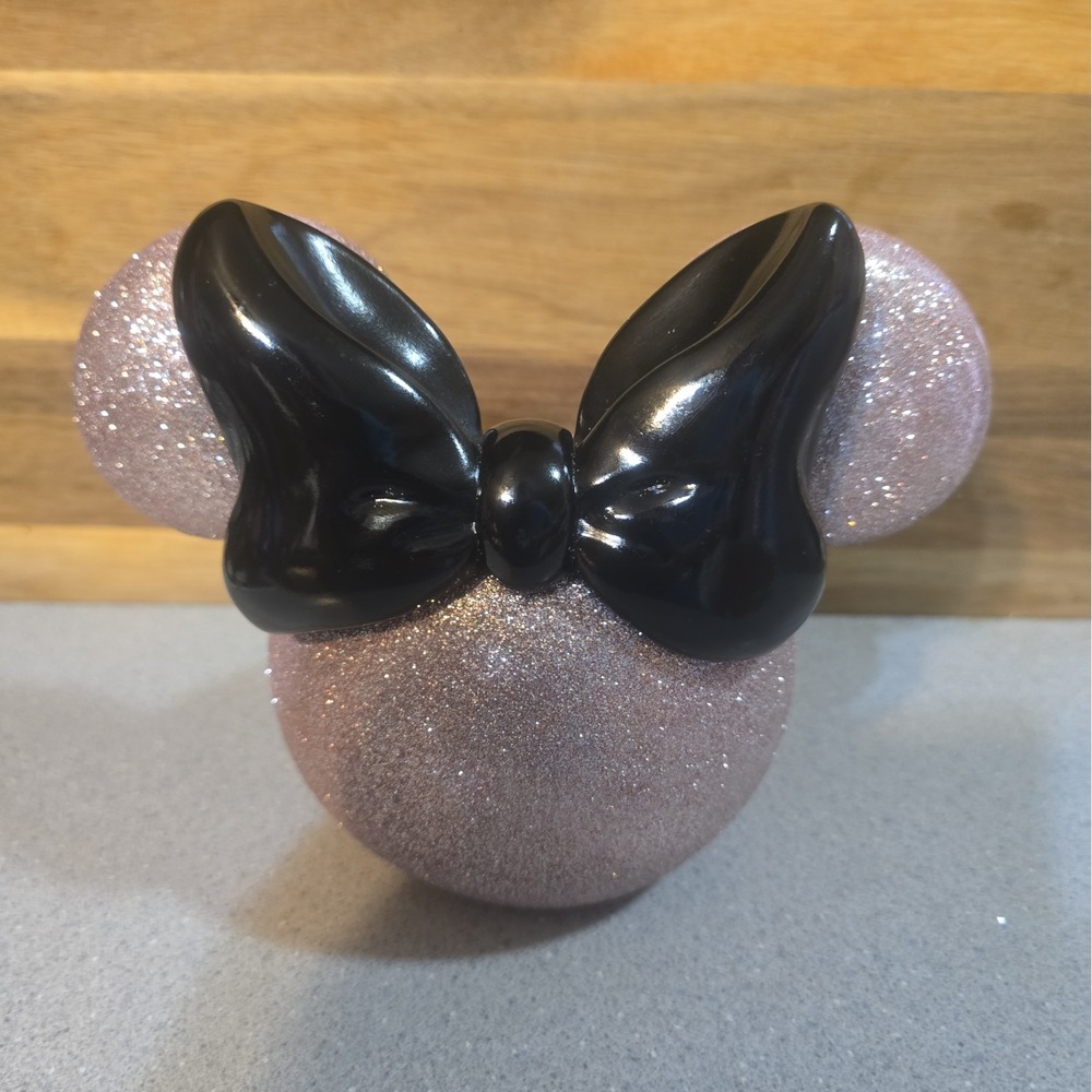 Disney Minnie Mouse Large Brush MakeUp Toothbrush Vanity Organizer Glittery Pink